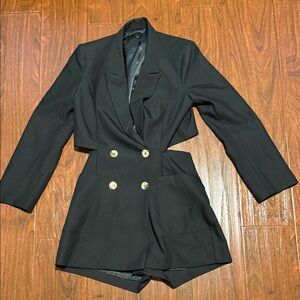 Endless Rose Elegant Black jacket shorts romper